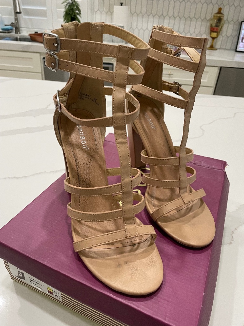 Bamboo Gladiator Sandals size 10